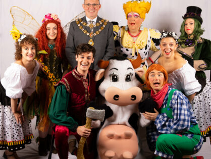 The Mayor of Sutton Coldfield Cllr Tony Briggs joins Panto photo shoot at SCTH